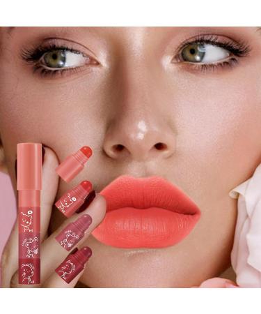  Stronrive Waterproof lipstick long-lasting lip gloss - 4-color lip pencil - Waterproof matte lipstick set for women long-lasting lip lacquer set - Buy Online on GoSupps.com