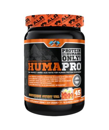 Humapro | Amino Acids Protein Matrix for Humans | 99% Utilization for Lean Muscle | Vegan Gluten Free | 334g / 45 Servings (Southern Sweet Tea) Southern Sweet Tea 11.78 Ounce (Pack of 1)