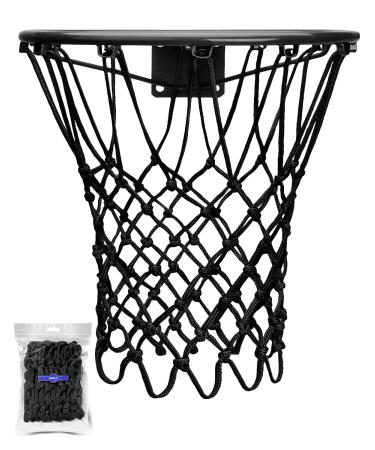 XXXYYY Basketball Net Replacement Heavy Duty, 2023 Professional On-Court Quality, Fits Outdoor Indoor Standard Rim, All Weather Anti Whip Black