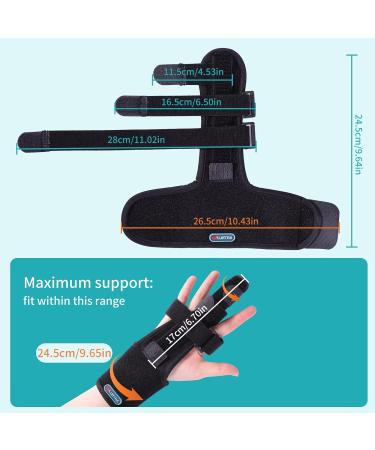 Buy Adjustable Finger Splint Brace for Trigger Finger Support - Right & Left Hand - Fits Index Middle Ring & Pinky - Black - Buy Online on GoSupps.com