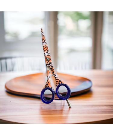 Professional Hair Cutting Scissors Shears Barber Salon Hairdressing Scissor Stainless Steel by ASM Instruments (5.5" Grey Leopard Super Cut) - Buy Online on GoSupps.com