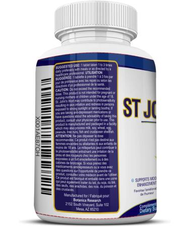 St. John's Wort Extract 500mg Capsules for Mood Support & Stress Relief - 100 Count - Buy Online on GoSupps.com