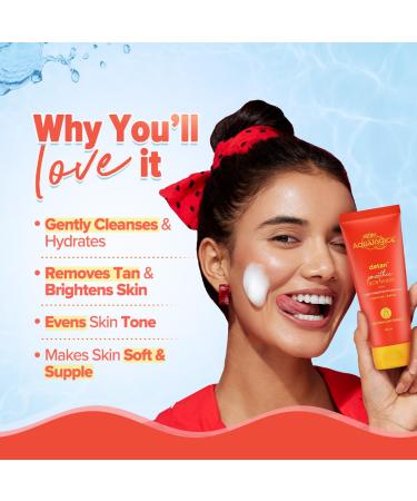 Detan+ Smoothie Face Wash with Cherry Tomato | Reduce Tanning & Hydrate Skin | Gentle Cleanser for Dirt & Oil | 3.38 Fl Oz | Shop Now - Buy Online on GoSupps.com
