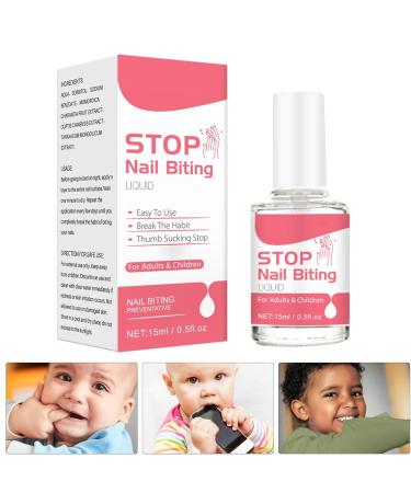 Nail Protection Polish 0.5 Fl Oz Nail Bite Control Polish Anti-Bite Liquid | Invisible Non-Glossy Polish to Stop Nail Biting Bitter Taste-Free - Buy Online on GoSupps.com