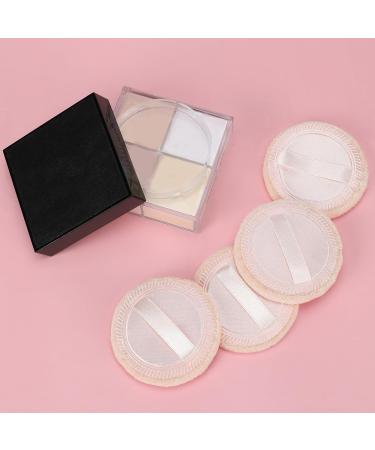 12 Soft Beige Makeup Powder Puffs - Ideal for Loose Setting & Pressed Powder | Cotton Face Pads for Flawless Skin - Buy Online on GoSupps.com