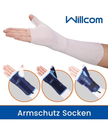 Willcom Wrist Threeking Stockinette - 10 Soft Arm Socks | Skin Liner Protective Cover for Casts & Joints | Comfortable Normal Size White - Buy Online on GoSupps.com