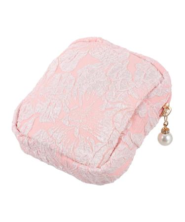 Frcolor bag napkin bags breastfeeding pillow bag PAD bag towel bag snack holder for outdoor products accessories Tender cosmetic bag Tampon holder Mini zipper Rosa 11x11x3cm