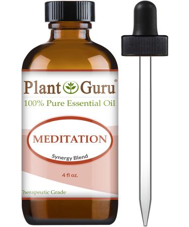 Meditation Essential Oil Blend 4 oz 100% Pure Undiluted Therapeutic Grade Great for Centering Aromatherapy Yoga and Concentration.
