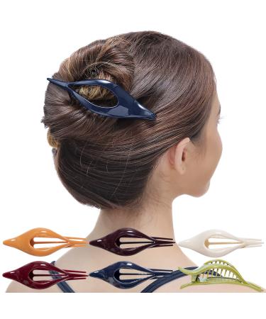 RC Roche 6 pieces oval hair clip curvy elegant side hair clip for women large classic multifoles 1 piece (6 -pack) classic multifolitis - Buy Online on GoSupps.com