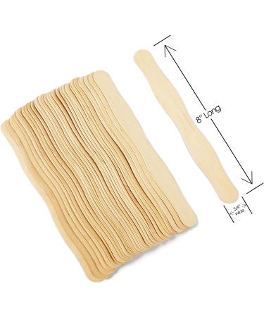 Jumbo Wooden Craft Sticks 8 Inch | Wavy Large Popsicle Sticks for DIY Crafts | Fan Handles for Wedding Programs & Auction Paddles | Natural Wood (250 Pcs) - Buy Online on GoSupps.com