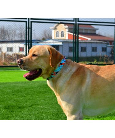 Shop Mihqy Adjustable Dog Collar - Soft & Comfortable Bohemian Design for Small Medium & Large Dogs | Geometric Floral Patterns - Buy Online on GoSupps.com