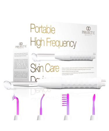 Project E Beauty D'arsonval High Frequency Wand Argon Gas | Purple Violet Beauty Skin Care Acne Spot Pimple Removal Remover Skin Face Tightening Lifting Puffy Eyes Therapy Facial Portable Device