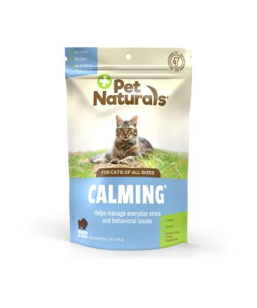Pet Naturals Calming for Dogs and Cats - Naturally Sourced Stress and Anxiety Calming Ingredients for Behavior Support - Vet Recommended 30 Count (Pack of 1) Cats