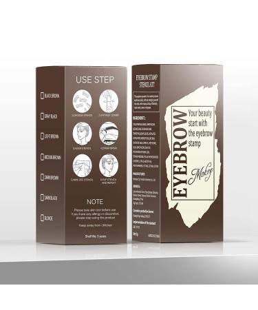 Eyebrow Stamp Stencil Kit - Waterproof Long-Lasting Brow Shaping with 24 Reusable Stencils - Perfect Natural Light Brown Eyebrows - Buy Online on GoSupps.com
