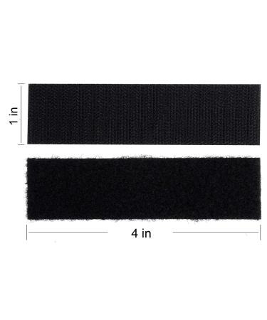 Melsan 1x4 inch Hook and Loop Strips with Adhesive - 15 Sets  Strong Back Adhesive Fasten Mounting Tape for Home or Office Use - Instead of Holes and Screws  Black Black 1 inch x 4 inch-15 Sets - Buy Online on GoSupps.com