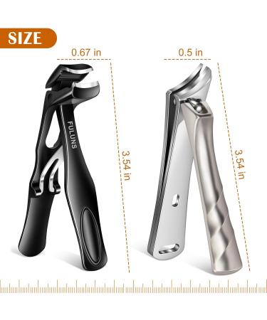 Premium Nail Clippers for Seniors - Angled Head & Wide Jaw for Thick Toenails | Sharp Slanted Curved Nail Cutters for Ingrown Nails - Best Toe Nail Clippers for Men - Buy Online on GoSupps.com