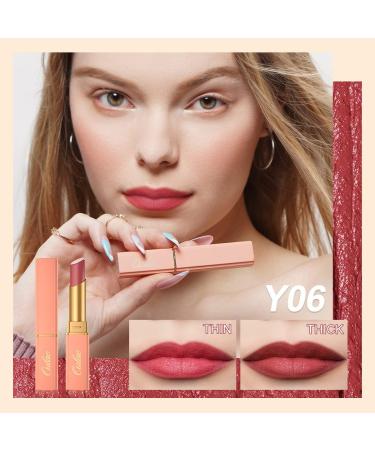 Oulac Soft Matte Lipstick & Blush Duo - Red Peach Color | Cream to Powder Formula Enriched with Rose Oil | Vegan & Cruelty-Free | 3.6g (Y06) Red Velvet - Buy Online on GoSupps.com