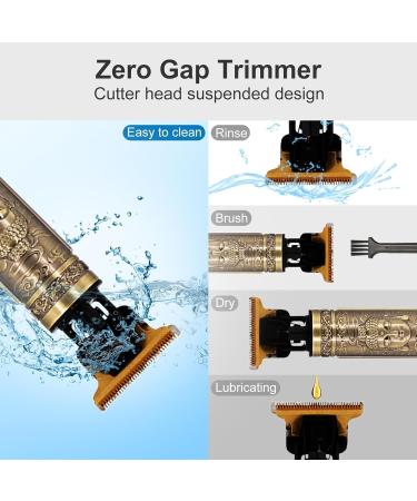 Premium Cordless Electric Hair Clippers for Men | T-Blade Beard Trimmer Kit with 4 Guide Combs | USB Rechargeable Haircuts at Home - Buy Online on GoSupps.com