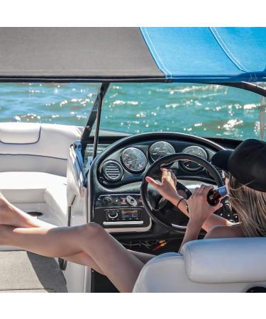 Marine Radio Digital Media Receiver - 3 Display, AM/FM, Audio/Photo/Video Playback - Ideal for Yachting, Boats, Campers, Motorcycles, UTVs, ATVs, Golf Carts - Buy Online on GoSupps.com