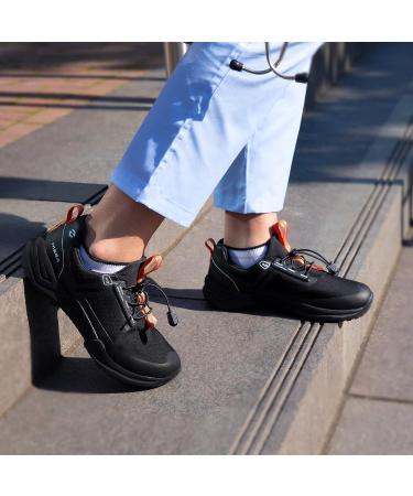 HISEA Women's Non-Slip Work Shoes - Slip Resistant Nurse Shoes - Lightweight Comfort Sneakers - Size 8, Black - Buy Online on GoSupps.com