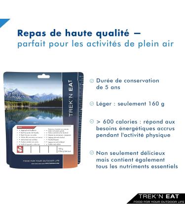 Beef hunter with pasta - Trek'n Eat - 160 gr - 638 Kcal - Buy Online on GoSupps.com