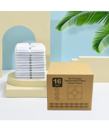 Cepheus Cat Water Fountain Filter 8/16 Pack - Replacement Filters for 84oz Square Pet Fountains - Buy Online on GoSupps.com
