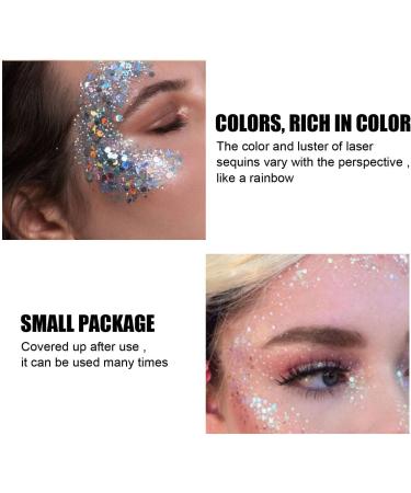 Eye Sequin - Sequin Gel Set with 5 Colors | Makeup Sequin Eyeshadow Liquid Stage Makeup Face Body Set Body Gel for Girls Women Ladies Frifer Suit - Buy Online on GoSupps.com