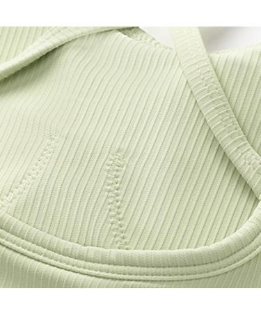 Shop Stylish Women's Sports Bras - Sleeveless U-Section Ribbed Casual Tank Tops in Black & Mint Green - Buy Online on GoSupps.com