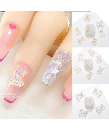20Pcs Bear Arts Decorations Bear Resin Crystal Rhinestones Colorful Charm Accessories H18022 - Buy Online on GoSupps.com