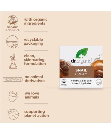 Buy Dr Organic Snail Gel Cream 50ml - Hydrating Anti-Aging Skincare for Glowing Skin - Worldwide Shipping Available - Buy Online on GoSupps.com