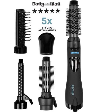 REVAMP Progloss Airstyle Heated Volumiser Brush with Retractable Comb - Black - Buy Online on GoSupps.com