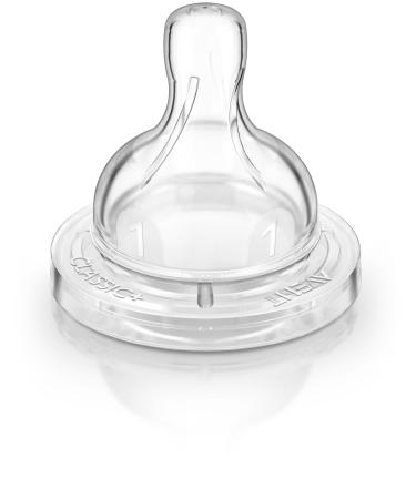 Philips AVENT Anti-Colic Nipple  Clear  Medium Flow  2 Count (Pack of 1)  (SCF423/27)