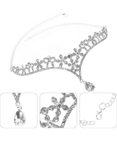Lurrose Bridal Head Chain | Silver Forehead Headband Jewelry for Wedding Hair Accessories - Buy Online on GoSupps.com
