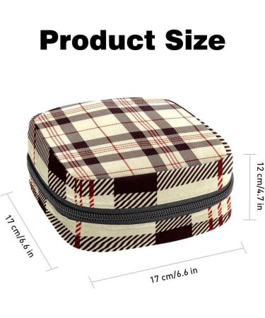 Womens Bonds Storage Pockets - Stillpad Holder in Black & Beige Scottish Plaid | Portable Period Kit Bag for Women & Girls - Buy Online on GoSupps.com