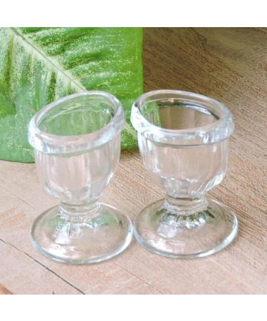 Eco-Friendly Glass Eye Wash Cup Set of 2 - Safe & Effective Eye Rinse for Comfortable Cleansing - Buy Online on GoSupps.com