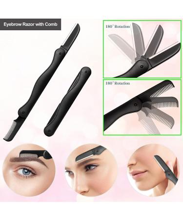 Sunuly 7-in-1 Eyebrow Razor Kit with Trimmer, Brush, Scissors, Tweezers - Brow Grooming Set for Women and Men - Buy Online on GoSupps.com
