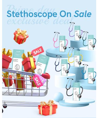 FriCARE Stethoscope - Essential for Nurses & Vet Students | FSA HSA Eligible | Grey Tubing 30 Inch Replacement Medical Diagnostic Gear - Buy Online on GoSupps.com