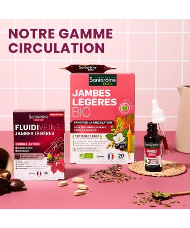 Santarome - Fluidiveine Light Legs - Food supplement Circulation & Drainage - Flavonoids & Plants - France - 1 month - Buy Online on GoSupps.com