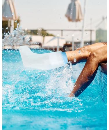 CureSquad Waterproof Leg Cast Cover - Adult Reusable Protector for Shower - Comfortable and Elastic Shower Bag - Wound Care Supplies - Buy Online on GoSupps.com