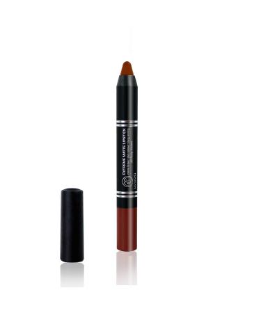 Makki Rosy Brown Makki Extreme Matte Lip Pencil with intense long-lasting velvet finish containing oil-absorbing molecules rice starch and cyclic volatiles fragrance-free