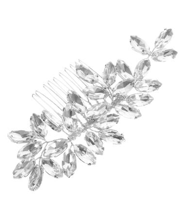 DOITOOL Crystal Hair Accessories Tiara Hair Pin Wedding Hair Accessories Hair Clips Hair Barrettes Rhinestone Bobby Pins Wedding Decor Hair Comb Bride Gem Hair Piece Zinc Alloy