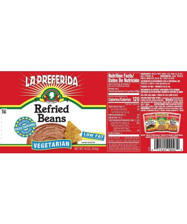 La Preferida Vegetarian Refried Beans - 16 oz | Authentic Mexican Flavor - Buy Online on GoSupps.com