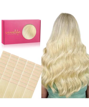If-of-hearted tape extensions real hair 40PCs 80g 30cm 12 inch bleach blond hair extension real hair extensions tape invisible tape in extensions real hair extensions silky straight skin weft tape in 30cm-80g #613r bleach blonde