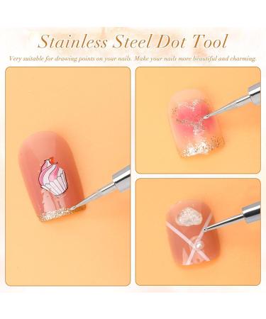 5-Piece Nail Art Dotting Tools Set - Silicone Brushes for DIY Nail Design & Manicure - Buy Online on GoSupps.com