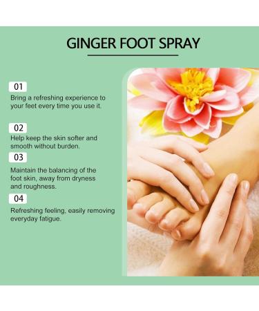  homomdy Ginger Foot Spray Foot Repair Serum Nourishing for Chapped and Dry Feet Natural Reduces Dryness and Roughness Strengthens Weak Nails Keeps Them More - Buy Online on GoSupps.com