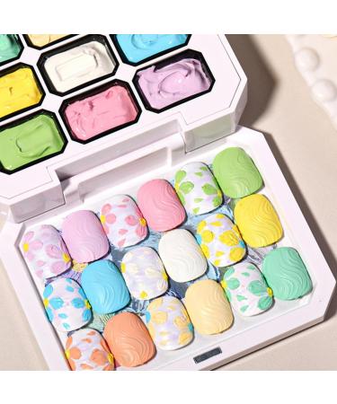 Paint Gel | Coloured Gel | Palette of 9 Colours for Manicure Decoration Drawing Modelling Sculpture Women Girls - Buy Online on GoSupps.com