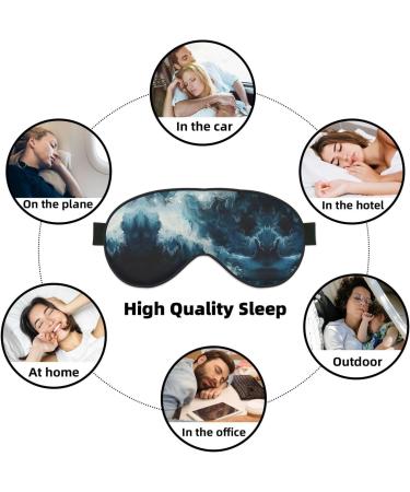 SSIMOO Within The Tides Print Ultra-Soft Light-Blocking Eye Mask - Optimal Comfort for Restful Sleep Black | International Shipping Available - Buy Online on GoSupps.com