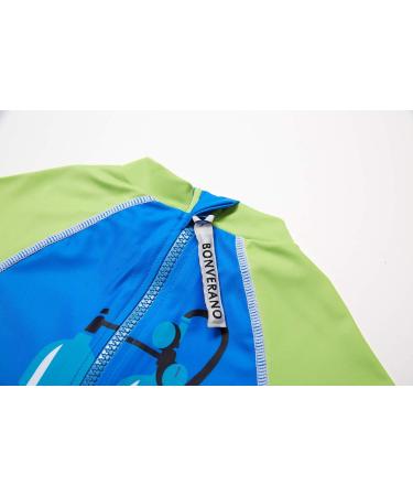 BONVERANO Baby Boys Swimsuit | Toddler Bathing Suit with UPF 50+ Sun Protection | Zipper One Piece Swimwear | 2-3 Years | Diving-goggles - Buy Online on GoSupps.com