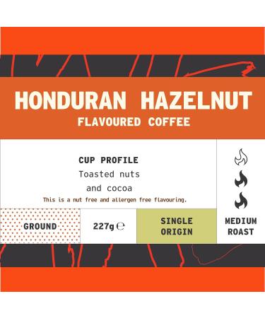 Honduras Hazelnut Flavoured Ground Coffee 227g Bag | Nuts & Cocoa Notes | Medium Roast Arabica | Single Origin | Omni Grind | (We Are Coffee Co) - Buy Online on GoSupps.com
