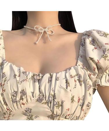 Oralgos Elegant Loop Trailer Necklace - Stylish Pearl Collarbone Chain Gift for Women & Girls - Buy Online on GoSupps.com